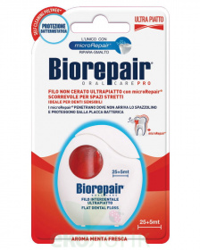 BioRepair Розширююча зубна стрічка-флос з гідроксиапатитом та цинком РСА, для чутливих зубів, 30м